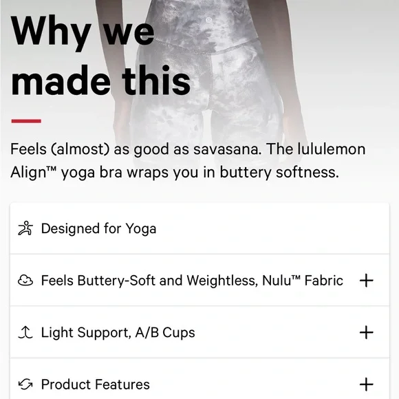 NWT ~ lululemon Align Bra A/B *Shine - Picture 7 of 14